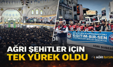 Eğitim Bir-Sen Ağrı'da şehitler için Gıyabi Cenaze Namazı