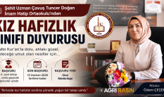 Ağrı’da İlk Kız Hafızlık Sınıfı Açılıyor