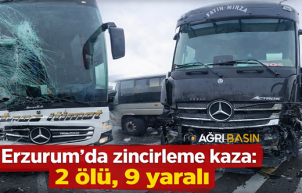 Patnos İtimatında olduğu zincirleme kazada: 2 ölü, 9 yaralı