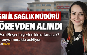 Ağrı’da İl Sağlık Müdürü Görevden Alındı