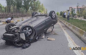 Patnos’ta Takla Atan Otomobilde 1 Kişi Yaralandı