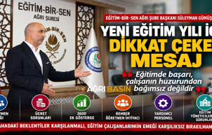 Gümüşer’den yeni eğitim yılı için dikkat çeken mesaj