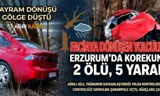 Ağrılı Aileye Bayram Dönüşü Kaza Yaptı! 2 ölü 5 Yaralı