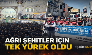 Eğitim Bir-Sen Ağrı'da şehitler için Gıyabi Cenaze Namazı