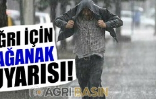 Ağrı İçin Meteoroloji Sağanak Yağış Uyarısı Yaptı!