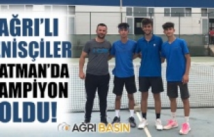 Ağrı'lı Tenisçiler Batmanda Şampiyon Oldu!