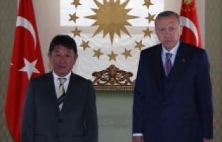 ERDOĞAN, Japonya Dışişleri Bakanı Motegi'yi Kabul Etti!