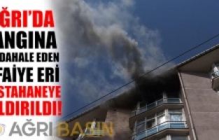 Yangına Müdahale Eden İtfaiye Eri Dumandan Etkilendi!