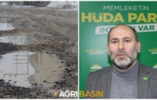 HÜDA PAR Ağrı İl Başkanlığından bozuk yollar için yetkililere çağrı