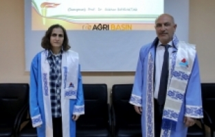 Gülcan TEKİN AİÇÜ'de İlk Doktora mezunu oldu