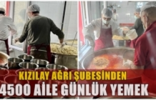 Kızılay Ağrı Şubesi her gün 4 bin 500 kişiye sıcak yemek dağıtıyor