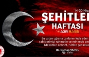 Vali Varol'un 14-20 Nisan Şehitler Haftası mesajı