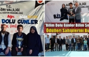 Ağrı’da Bilim Dolu Günler Bilim Şenliği dereceye giren öğrenciler ödüllendirildi