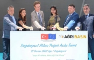 Doğubayazıt'ta AB desteğinde 13 milyon Euro'luk Atıksu Arıtma Tesisinin temeli atıldı