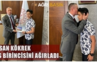 Hasan Kökrek, LGS Türkiye birincisi Ahmet Asaf Demirci'yi ağırladı