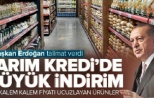 Cumhurbaşkanı Erdoğan talimatı verdi! Tarım Kredi marketlerinde indirim başlıyor