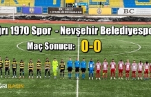 Ağrı 1970 Spor 0 - Nevşehir Belediyespor 0