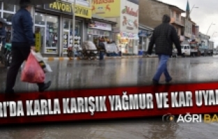 Ağrı'da Karla Karışık Yağmur ve Kar uyarısı