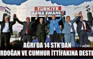 Ağrı'da 14 STK'dan Cumhurbaşkanı Erdoğan'a destek