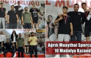 Ağrılı Muaythai sporcuları 10 Madalya kazandı
