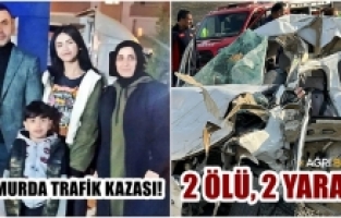 Ağrı Hamur'da Otomobil ile Kamyon Çarpıştı! 2 Ölü 2 Yaralı