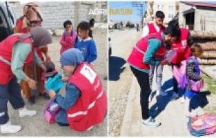 Kızılay Diyadin ihtiyaç sahiplerine ulaşmaya devam ediyor