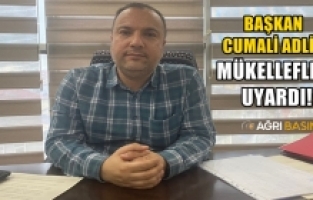 Başkan Cumali Adlik Mükellefleri Uyardı