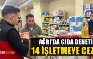 Ağrı’da Gıda Denetimleri: 14 İşletmeye Ceza