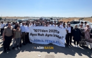 Ağrı’dan Malazgirt’e 150 araçlık coşkulu konvoy
