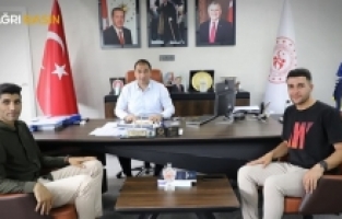 TFFHGD Ağrı Başkanı ve Süper Lig hakemi Çelebi’yi ziyaret etti