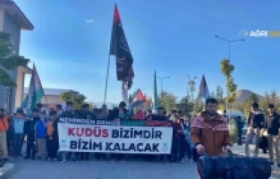 Ağrı Patnos’ta binler Gazze için yürüdü