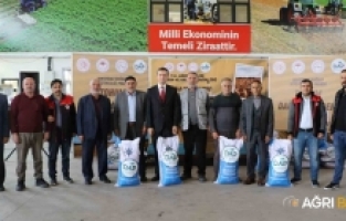 Ağrı’da çiftçilere 200 ton buğday tohumu dağıtıldı