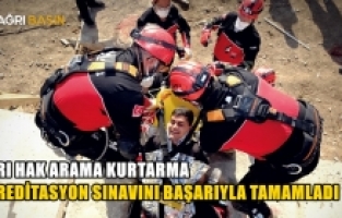 Ağrı HAK Arama Kurtarma Ekibi Akreditasyon Sınavını Geçti