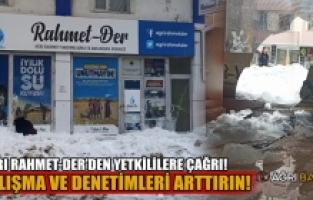 Ağrı Rahmet-Der Kar ve Buz Tehlikesine Karşı Yetkilileri Uyardı!