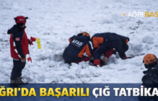 Ağrı’da Gerçeği Aratmayan Çığ Tatbikatı
