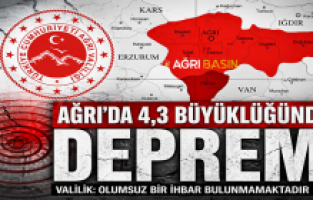 Ağrı Patnos’ta 4.3’lük Deprem Korkuttu