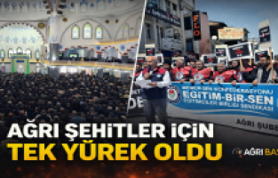 Eğitim Bir-Sen Ağrı'da şehitler için Gıyabi Cenaze Namazı