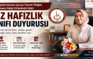 Ağrı’da İlk Kız Hafızlık Sınıfı Açılıyor