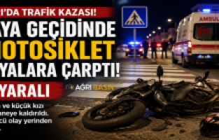 Ağrı’da Yaya Geçidinde Kaza: Baba ve Kızı Yaralandı