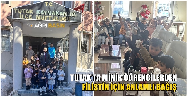 Tutak’ta Miniklerden Filistin İçin Anlamlı Bağış