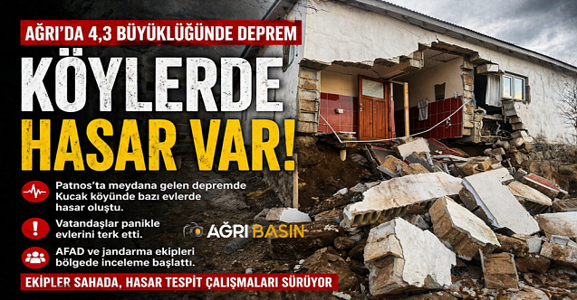Patnos Depremi Kırsalı Vurdu: Kucak Köyü'nde Evler Hasarlı!