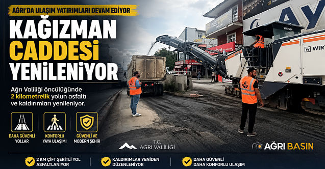 Ağrı’da Kağızman Caddesi Yenileniyor: Ulaşımda Yeni Dönem