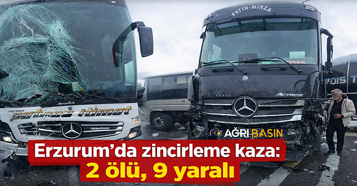 Patnos İtimatında olduğu zincirleme kazada: 2 ölü, 9 yaralı