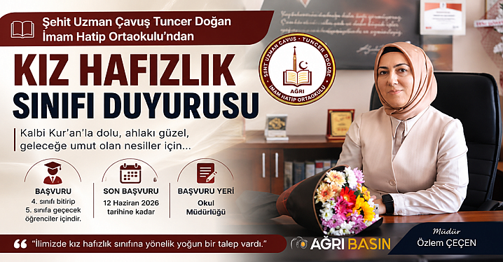 Ağrı’da İlk Kız Hafızlık Sınıfı Açılıyor