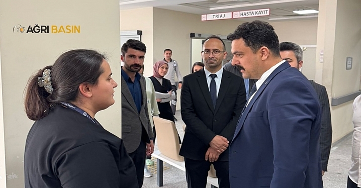 Ağrı’da Sağlık Yöneticilerinden Taşlıçay Hastanesi Ziyareti