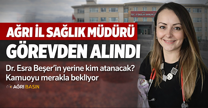 Ağrı’da İl Sağlık Müdürü Görevden Alındı