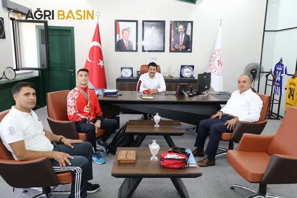 İsmail Çalgan Balkan Şampiyonu Ali Demir’i Tebrik Etti