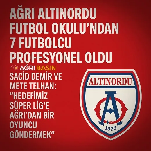 Ağrı’dan 7 Genç Futbolcu Profesyonel Oldu
