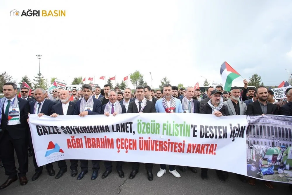Ağrı İbrahim Çeçen Üniversitesi Özgür Filistin İçin Ayakta