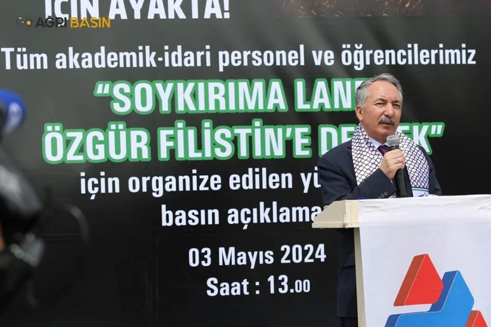Ağrı İbrahim Çeçen Üniversitesi Özgür Filistin İçin Ayakta